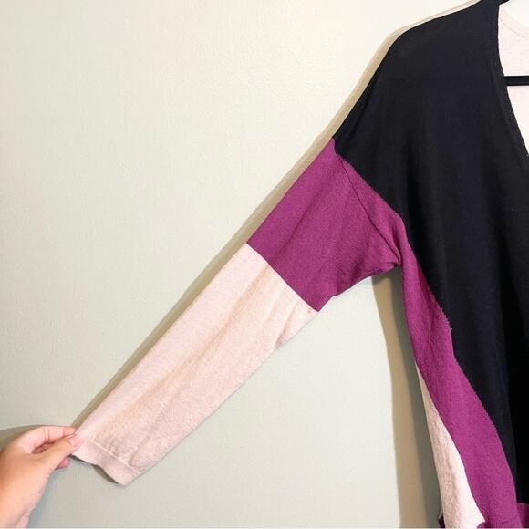 Lane Bryant Women's Black Color Block Scoop Neck Fine Merino Sweater Size 22/24 - Picture 6 of 14